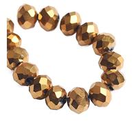 JINFEUGE Cuentas de Cristal Facetado de 3,0 Mm, 4 Mm, 6 Mm, 8 Mm, 10 Mm, 12 Mm, 14 Mm, 16 Mm Y 18 Mm, Espaciadoras Sueltas para la Creación de Joyas/Plated D Color/4 * 3.0Mm 100Pcs