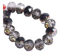 JINFEUGE Cuentas Espaciadoras Sueltas de Cristal de 3,0 Mm, 4 Mm, 6 Mm, 8 Mm, 10 Mm, 12 Mm, 14 Mm, 16 Mm Y 18 Mm para la Creación de Joyas./Black Rose/18 * 13.0Mm 10Pcs