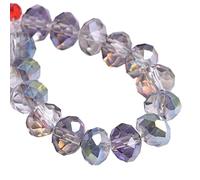 JINFEUGE Cuentas Espaciadoras Sueltas de Cristal de 3,0 Mm, 4 Mm, 6 Mm, 8 Mm, 10 Mm, 12 Mm, 14 Mm, 16 Mm Y 18 Mm, para la Creación de Joyas./Rose Green/10 * 7Mm 20Pcs
