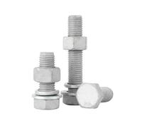 JINFEUGE Pernos Hexagonales Externos, Tuercas Y Arandelas de Acero Al Carbono Galvanizado/10Pcs/M8*45Mm