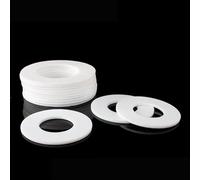 JINFEUGE Ptfe Gaskets Plastic Flat Washer Sealing Works On Pump, Compressor, Mixing Kettle Cs 2Mm 3.0Mm 100Pcs In a Pack/White/30 * 39 * 2