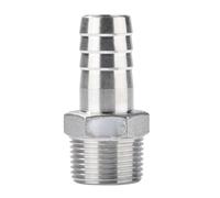 JINFEUGE Raccordo Tri Clamp G1/8", 1/4", 3/8", 1/2", Bsp Femmina a 1,5 Mm, Raccordo Per Tubo Sanitario In Acciaio Inossidabile 316L, Manometro Per Birra Fatta In Casa/316/3L8 Bsp -13.0Mm Barb_Straight
