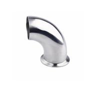 JINFEUGE Soldadura a Tope de un Lado, Abrazadera Triple de un Lado, Codo de 90 Grados de Acero Inoxidable 304, Conector para Tubería Sanitaria, para Elaboración Casera, Cerveza Y Vino/Color/102Mm * F