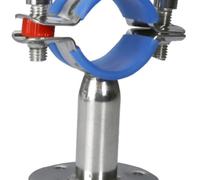 JINFEUGE Soporte de Abrazadera para Tubería Ss304 de 1/2" a 4" con Placa Base, 15-102 Mm/D Type H 50Mm/Clamp 51-57Mm