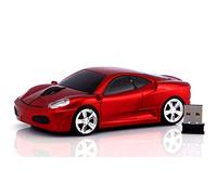 Jinfili Sleep Sport - Ratón óptico inalámbrico ergonómico con forma de coche para PC con Windows, ordenador portátil Mac 2.4G