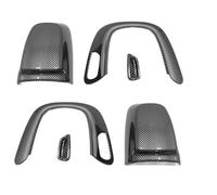 JINFOLI 22, for Clase C, for C200l, for C260l, Pegatinas for botones de reposacabezas, pegatinas for panel de decoración interior Adhesivo decorativo para interruptor de asiento de coche(Carbon Fiber)