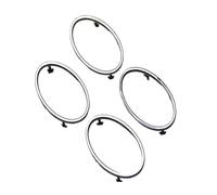 JINFOLI 4 Uds, for Ford, for Focus 2 2005-2013, aire acondicionado ABS cromado decoración de salida anillo circular accesorios for automóvil Embellecedor de la cubierta de salida de ventilación de air