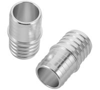 JINFOLI Adaptador de conector manguera refrigerante radiador aluminio, 2 uds., 1, acoplador intercambiador calor, para reparación refrigeración conector del tubo del calentador