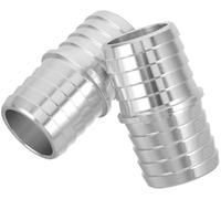 JINFOLI Adaptador de conector manguera refrigerante radiador aluminio, 2 uds., empalme acoplador reparación calentador, para reemplazo automotriz conector del tubo del calentador