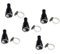 JINFOLI Calentador, para conector de desconexión rápida manguera refrigerante central con abrazadera 1 2 5, para camiones Suvs Vans 1986 2011 800 404 conector del tubo del calentador(BLACK 5 Pcs)