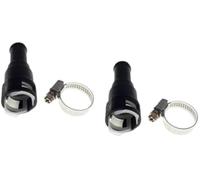 JINFOLI Calentador, para conector de desconexión rápida manguera refrigerante central con abrazadera 1 2 5, para camiones Suvs Vans 1986 2011 800 404 conector del tubo del calentador(BLACK 2 Pcs)