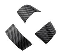 JINFOLI Cubiertas del Volante 3 uds, Pegatina embellecedora de Cubierta Panel Botones Volante Coche Fibra Carbono, for Ford, for Focus 2 MK2 2005-2011, Accesorios Interiores