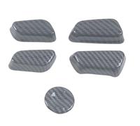 JINFOLI For 22, for Highlander, Pegatina Decorativa de Fibra de Carbono for botón Interior del Interruptor Adhesivo Decorativo para Interruptor de Asiento de Coche