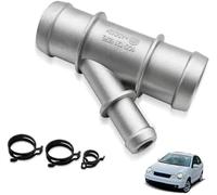 JINFOLI Tubo conector de manguera refrigerante radiador agua 1C0121087E, para, Tt, Vw, para Jetta Iv Polo, Seat, para Skoda conector del tubo del calentador(BLACK Aluminum)