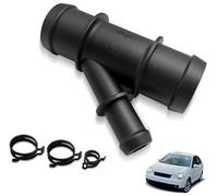 JINFOLI Tubo conector de manguera refrigerante radiador agua 1C0121087E, para, Tt, Vw, para Jetta Iv Polo, Seat, para Skoda conector del tubo del calentador(BLACK Regular)