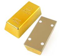 JINGAN Barra orcara - Juguete ladrillo Dorado Falso con ABS | Réplicas lingotes Oro Barra Oro Juguete ladrillo lingote película Prop Novedad Regalo Broma para decoración