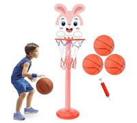 JINGAN Canasta de baloncesto para niños - Canasta de baloncesto con animales - cancha de baloncesto juegos deportivos canasta de baloncesto al aire libre con altura ajustable para patio exterior