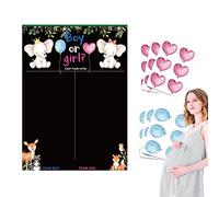 JINGAN Expresa tu voto revelación género | Gender Reveal Poster Board Idea Juegos - Gender Reveal Party Decoration Cartel Votación para Él o ella para Fiestas