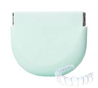 JINGAN Funda de baño para prótesis, funda de limpieza funda para dentaduras postizas de silicona para uso alimentario - Funda para dentaduras parciales portátil con orificios de ventilación para