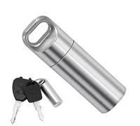 JINGAN la píldora | la botella la píldora - Pastillero viaje acero inoxidable una sola cámara, contenedor pastillero llavero para bolso o bolsillo