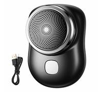 JINGAN Mini Afeitadora Eléctrica, Afeitadora Afiladora Afiladora de Bolsillo Portátil, Afeitadora con Refinadora de Precisión, Maquinillas de Viaje Lavables Cortapelos