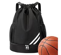 JINGAN Mochila deportiva con cordón,Mochilas deportivas resistentes al agua - natación ajustables para bolsa deporte, mochila viaje multi-bolsillos para deportes entrenamiento