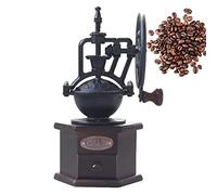 JINGAN Molinillo De Café Manual De Madera, Molinillo De Estilo Vintage Antiguo con Ajustador Poligonal para Especias, Nueces, Hierbas para Mejorar El Sabor, La Acidez Y El Acabado