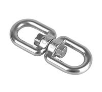 JINGAN Mosquetones giratorios - Gancho giratorio 8 anillos de palabra,Swing Swivel rotación regular de 360 °, dispositivo de rotación más seguro, rotación de oscilación y mosquetón giratorio para la