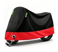 JINGDA Funda para Moto para Brixton Cromwell 125 1200, Funda Moto Impermeable, Garaje Moto Cubremoto Proteccion Lluvia, Cubierta Impermeable y Anti-UV,Black Red