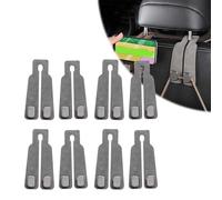 JINGDA Ganchos de Coche para reposacabezas para Toyota GR Supra 2026, Ganchos para Reposacabezas de Asiento Trasero Ganchos de Cuero,Grey-8 Pieces