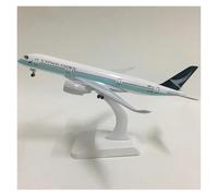 JINGDEE Avión de escala de exhibición de 20 cm 1:300 para Cathay Pacific Airbus A350, colección de aviones de metal fundido a presión, recuerdo adecuado para regalar