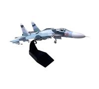 JINGDEE Aviones a Escala de exhibición Avión de Combate Su-27 de aleación, Modelo 1:100, colección de Aviones Militares, Recuerdo de la ex Unión Soviética. Apto para Dar Regalos
