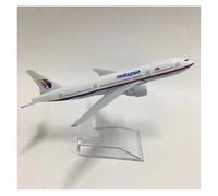 JINGDEE Aviones a Escala de exhibición Avión de simulación en Miniatura de aleación fundida a presión, Modelo a Escala estática, 16 cm, 1:400, for Malaysia Airlines B777 Apto para Dar Regalos