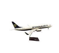 JINGDEE Aviones a Escala de exhibición Modelo de avión B737-800 de Ryanair Irlanda, 47 cm, Escala 1:85, Resina fundida a presión, colección de Recuerdos. Apto para Dar Regalos(No Lamp)