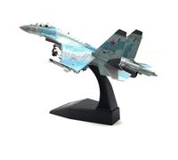 JINGDEE Aviones a Escala de exhibición Modelo de simulación de Caza Ruso Su-35 a Escala 1/100, Miniatura de aleación de Metal, Regalo for Fiestas navideñas. Apto para Dar Regalos(Blue)