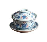 Jingdezhen-Taza De Té Cerámica Hecha A Mano, Tazón Viaje, Taza Personal Porcelana Azul Y Blanca Gaiwan, 200ml La Elegancia Es Atemporal(C)
