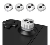 JINGDU Tapa de Botones de Pulgar para Steam Deck/Steam Deck OLED, Agarres para el Pulgar de Silicona Cubierta Protectora de Botones Compatible con Steam Deck 4 Piezas - Skull