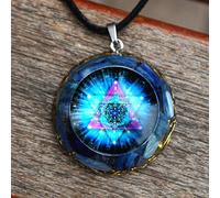 JINGERL Orgonita Hecha a Mano Orgone Colgante Kyanite Natural Crystal Stone EMF Joyería de protección