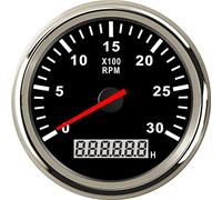 JINGERL Tacómetro de 85 mm 300 0 rpm Con horario de horario de camión de camión medidor de tacho de motor diesel Rpm Medir RVDO Contador con medidor de tacho de retroiluminación (Color : 901-00002)