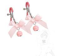 JINGHUA3 Abrazaderas para pezones Sexo SM Abrazaderas para pezones con Campana Abrazaderas para pezones Abrazaderas ajustables Estimulación del pezón BDSM Erótico SM Juguete sexual (Rosa, 1 par) (Col
