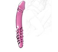 JINGHUA3 Anal Plug Consolador Doble Dilos Doble Consolador Juguete Sexual Anal Consolador Masturbación Pene Butt Plug Anal Vagina Clítoris Punto G Estimulación de Próstata Vidrio Anal