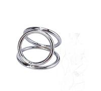 JINGHUA3 Anillo de pene de acero inoxidable Anillo de testículo Anillo de pene Hombres Sexo Retraso Anillos de pene Aumento de potencia Ayuda para la erección Juguete sexual Anillos pene BDSM (S) (Si