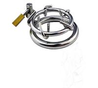 JINGHUA3 Anillo de pene de acero inoxidable para hombres, anillos para pene, retardo duradero, control del deseo, ejercicio, resistencia, anillo para pene, funda para pene reutilizable, SM (40 mm) (S