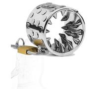 JINGHUA3 Anillo para el pene de acero inoxidable con remaches Estimulador del pene Estimulador de testículos Tortura Anillos para testículos Anillo de bellota Anillos para el pene extremos CBT (A) (S