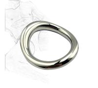 JINGHUA3 Anillo para el pene de acero inoxidable resistente para una erección dura y duradera Excelente material de entrenamiento muscular del pene Anillos curvos para el pene Juguete sexual (A6) (Si