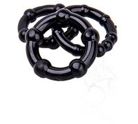 JINGHUA3 Anillos para el pene Anillo de silicona elástico de primera calidad, paquete de 3 para hombres sexuales, anillo de placer con escroto, cinturón reutilizable para (transparente) (Color : Schw