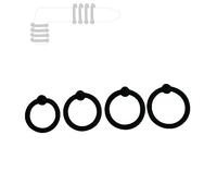 JINGHUA3 Anillos para el pene, juego de 4 anillos de silicona para el pene, anillo para el pene extremo, anillo para el escroto, pene, esclavitud erótica, mejora la erección y prolonga el tiempo