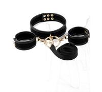 JINGHUA3 BDSM Bondage Collar con Esposas Sex Bed Restraint SM Bondage Set Conjunto de Restricción Esposas y Collar Collares Juguetes para Mujeres y Hombres Parejas Principiantes Juguetes Sexuales