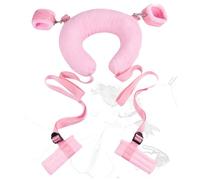JINGHUA3 BDSM Bondage Set Esposas Restricciones para los pies SM Bondage Set Almohada Juguete sexual extremo Cama sexual erótica Juego de rol de esclavo Juego de cama fetiche para (rojo) (Color : Ros