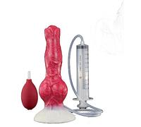 JINGHUA3 Consolador de animales súper largo, consoladores anales con función de pulverización de agua, consolador anal, pene, masajeador de próstata, se masturba, tapón anal, réplica de BDSM